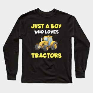 Farm Vehicle Country Life Boy who loves tractors Truck Boy Long Sleeve T-Shirt